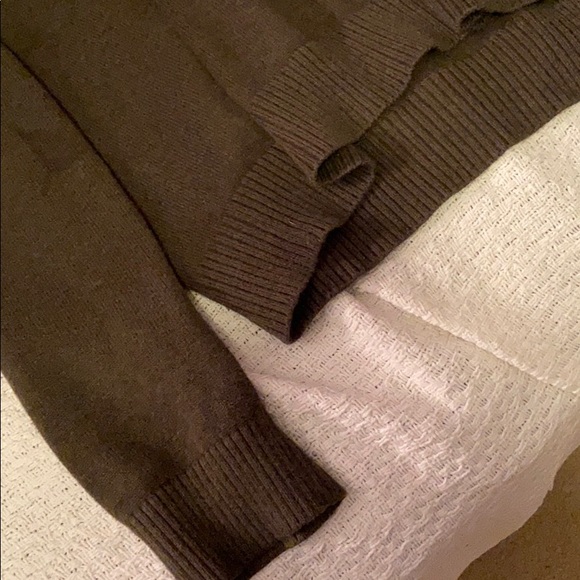 J. Crew - Olive Green/Gray Quarter Zip - Picture 2 of 2